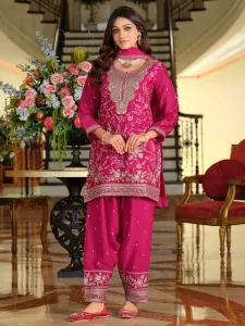 Indo Era Women Silk Blend Kurta Salwar Dupatta Set