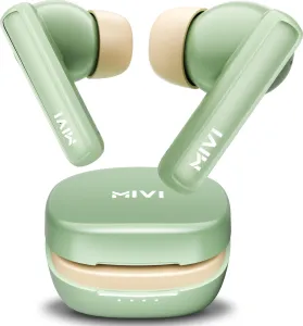 Mivi DuoPods Oris Bluetooth Headset, 60 Hours Battery Life, AI ENC, Matte Black Bluetooth Headset (Matte Black, True Wireless)