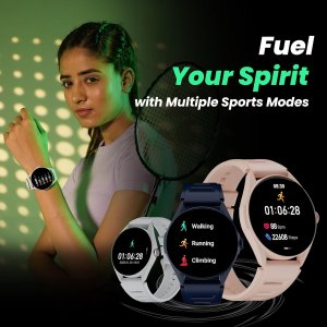 HAMMER Cyclone 1.39" Round Dial Rotating Crown Smart Watch with Calling Function, High Refresh Rate, Multi Sports Modes, Spo2, HR, Voice Assistant...