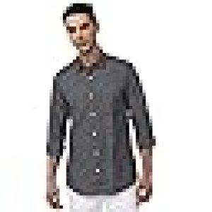 Peter England Men's Slim Fit Full Sleeve Checkered Casual Shirt | 100% Cotton | Premium Twill Weave